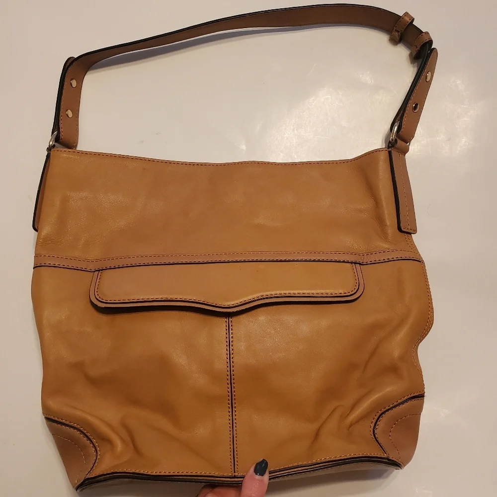 Rebecca Minkoff || Tan Leather Jasper Hobo Shouler Bag